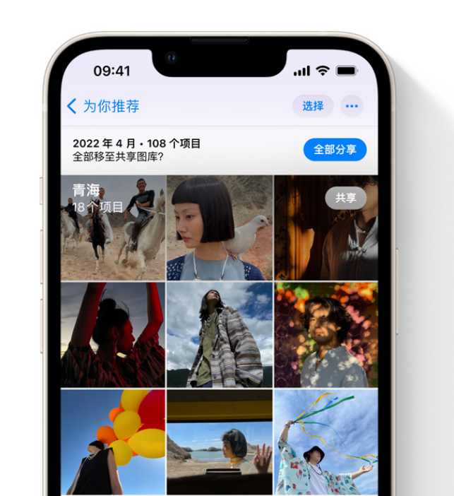 阿尔山苹果维修网点分享在 iPhone 上使用共享图库 